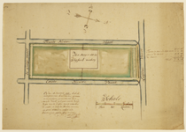 216083 Kaart van een terrein tussen de Tweede Moesgracht / Leidsche Rijn / Eerste Moesgracht / Kruisvaart te Utrecht; ...